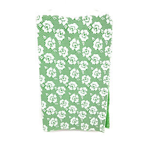 Vintage 60's  70's Green Floral Polyester Fabric 98" x 62"